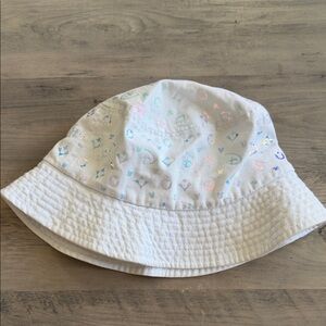 White Bucket Hat with Disney Logo